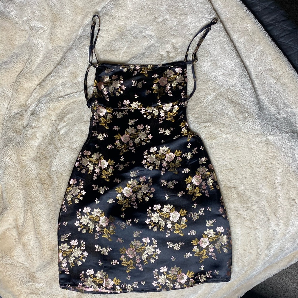 Fashion Nova backless oriental style dress